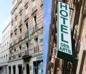 hebergement hotel des arts, paris