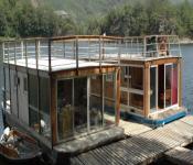 hebergement chalet flottant lacustra, paulhenc